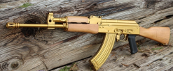 AK47 TROPHY RIFLE-PARATROOPER PYRITE GOLD-ELEVENMILE ARMS